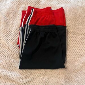 Topia Kids Red and Black Striped Active Shorts Bundle 12/14